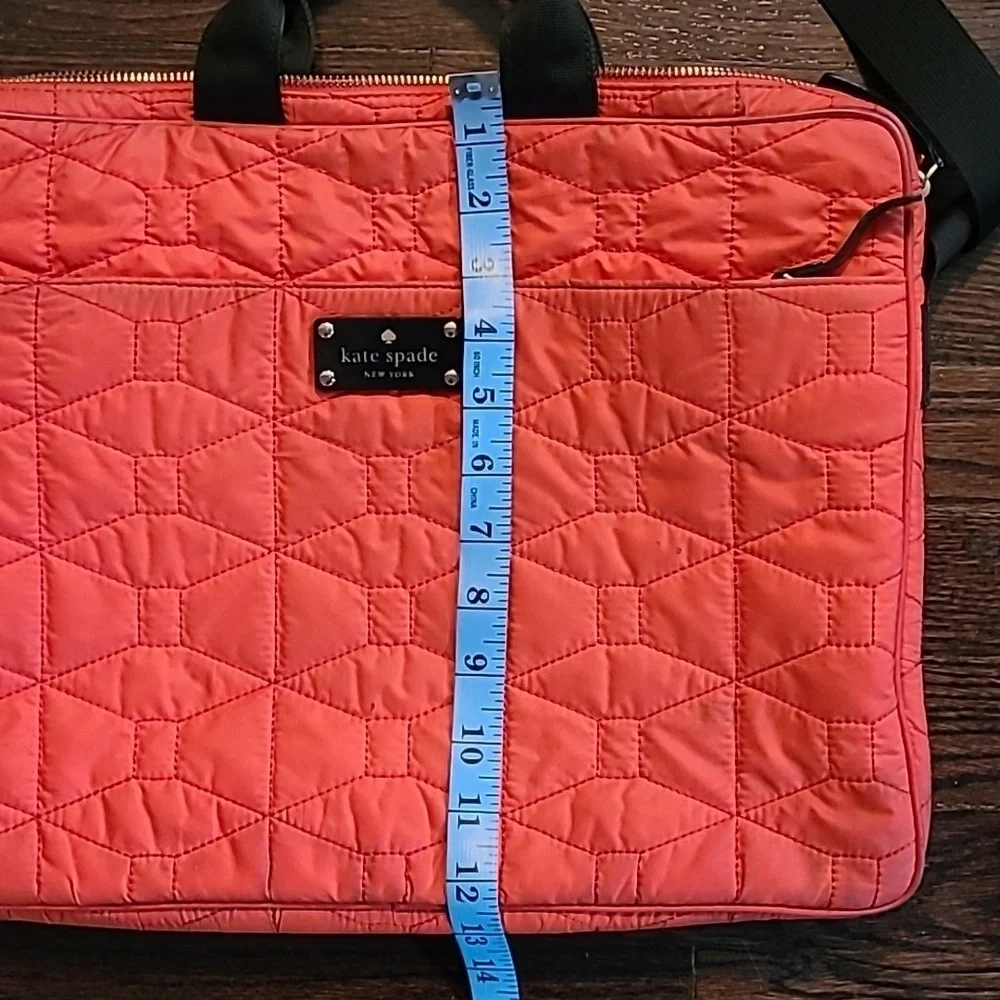 Kate Spade Red Black Quilted Padded Latop Carrier Shoulder Bag School College